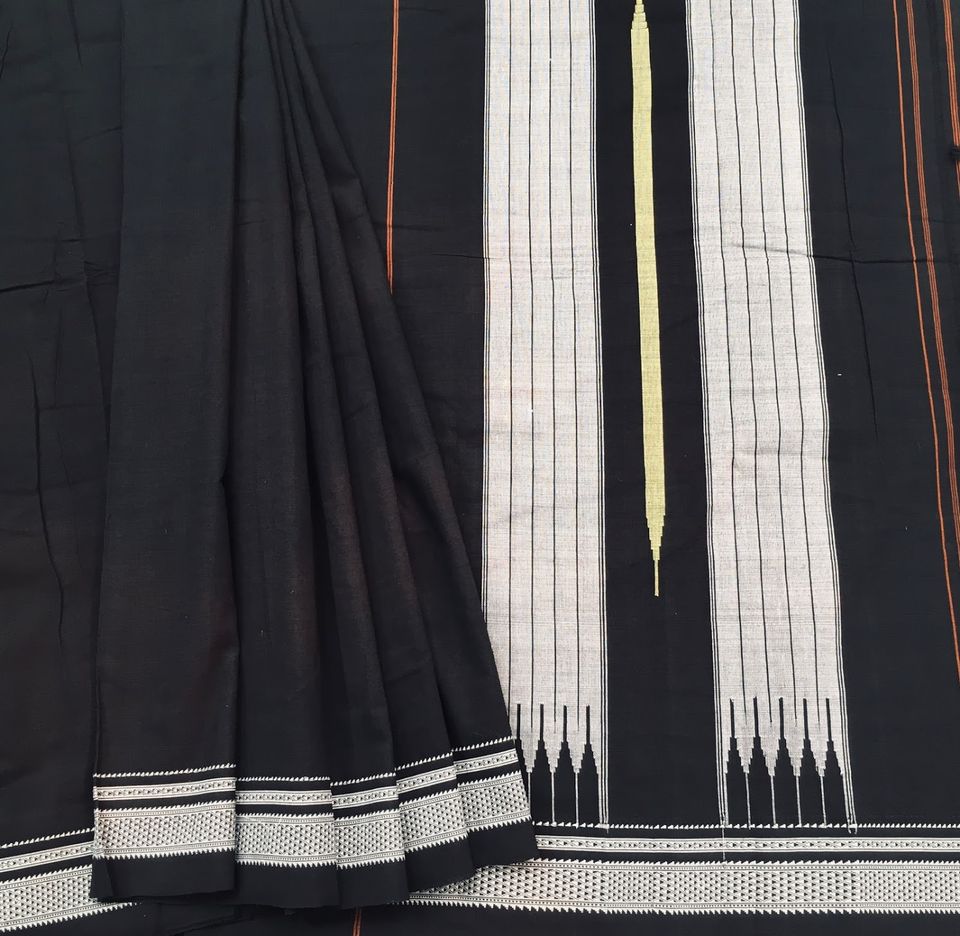 Ilkal Handloom Saree - Black