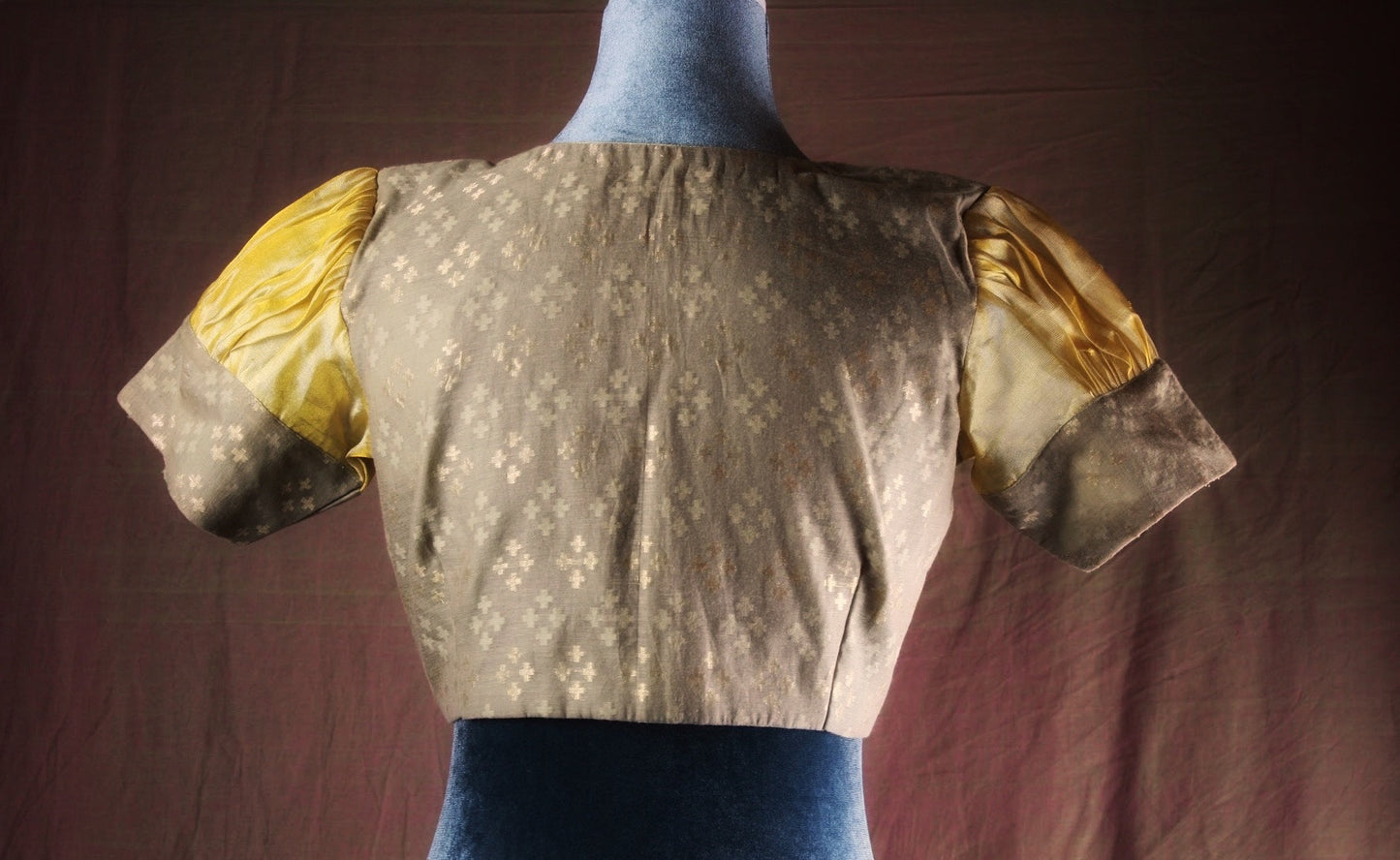 Silk Tissue Blouse Puffed sleeves