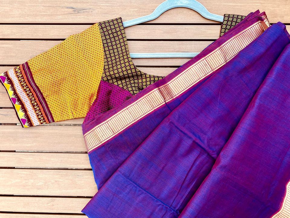 Devendra Handloom Saree- Purple Zari