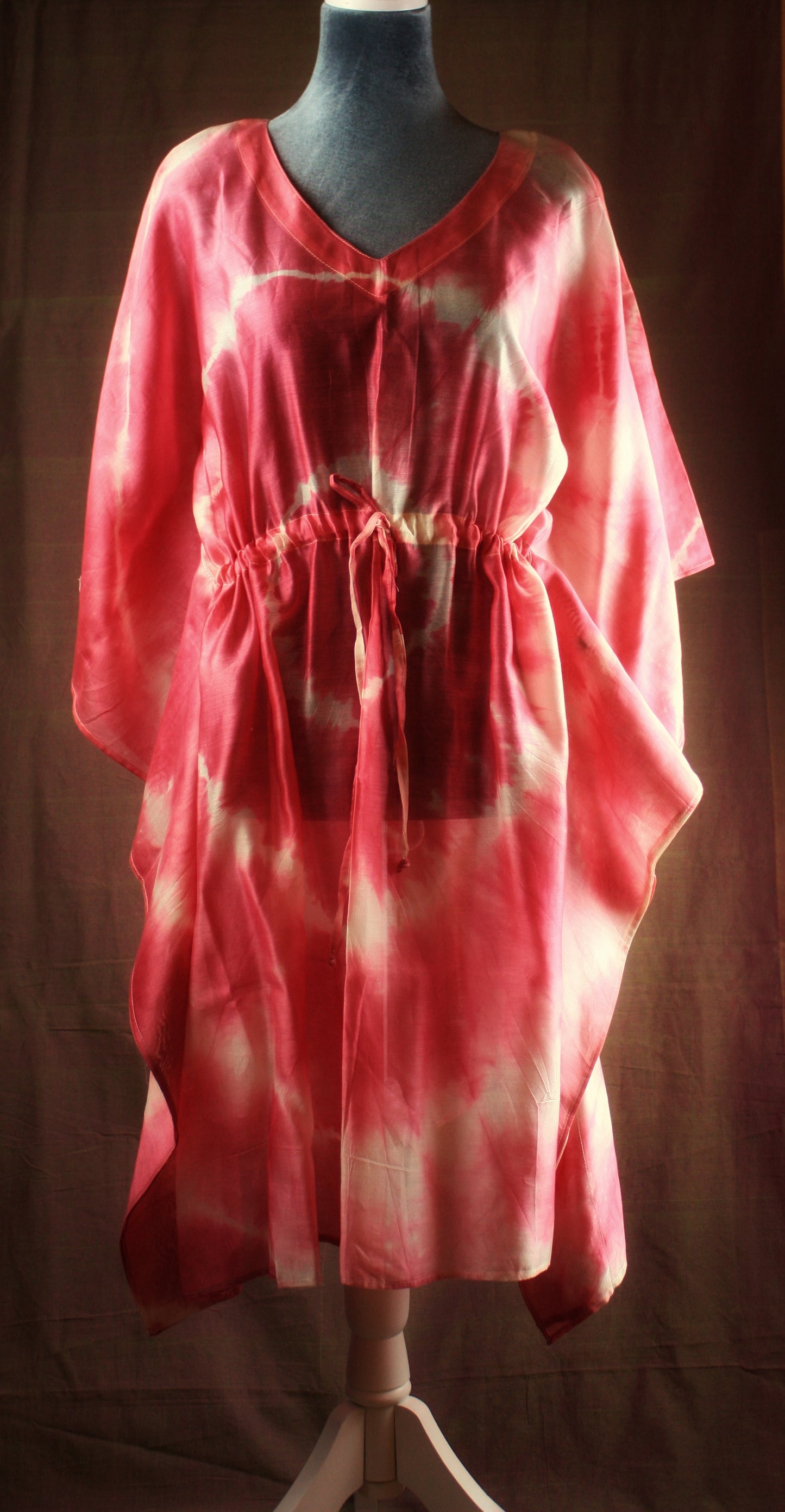 Shibori Silk Kaftan