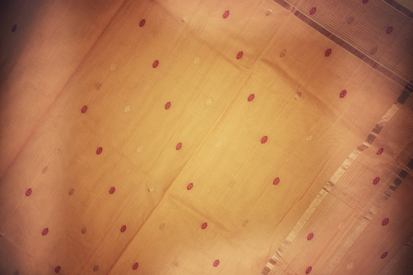 Venkatagiri Cotton Saree - Yellow/ floral