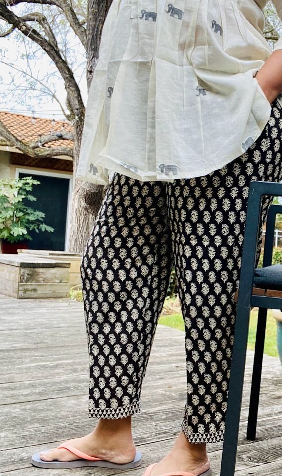 Bagru Hand block print Capri Pant