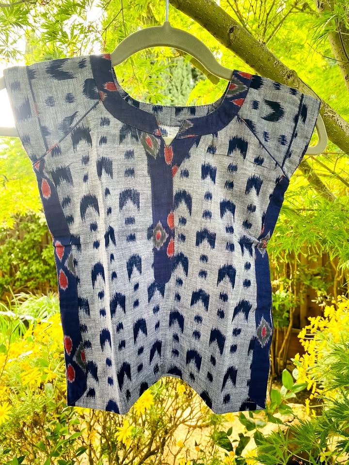 Girl's Ikat handloom Top