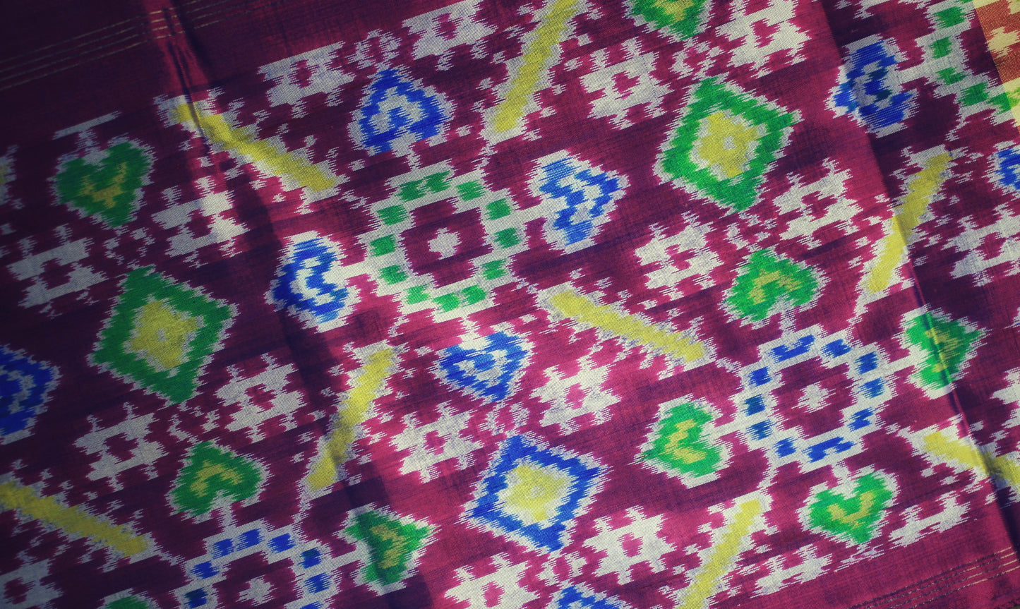 Pochampally Ikat Silk Dupatta - 2 colors