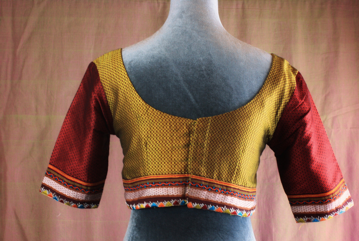 Khun Handloom Blouse with lambani hand embroidery