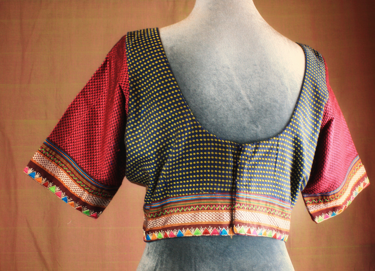 Khun Handloom Blouse with lambani hand embroidery