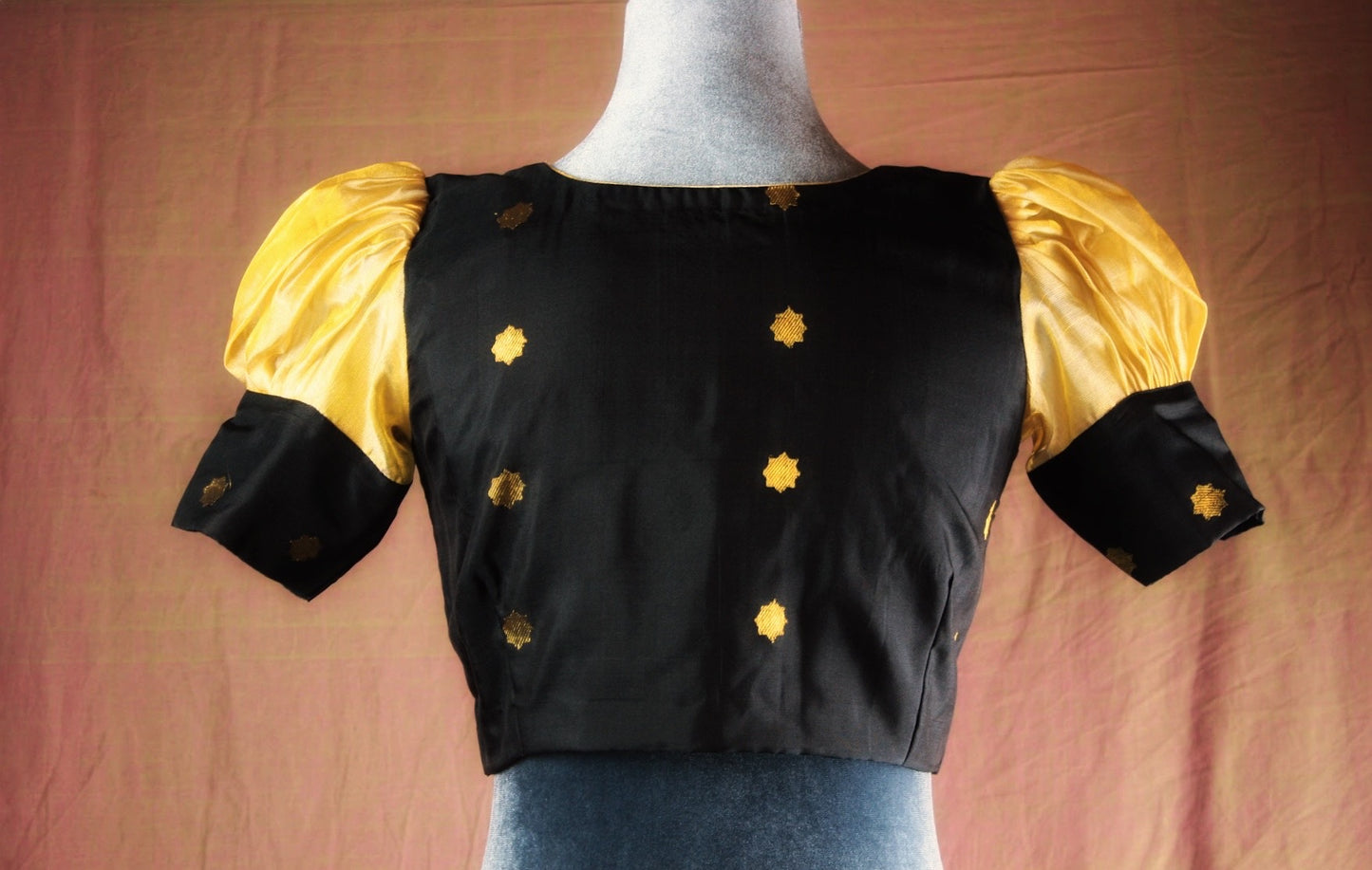 Silk Tissue Blouse Puffed sleeves