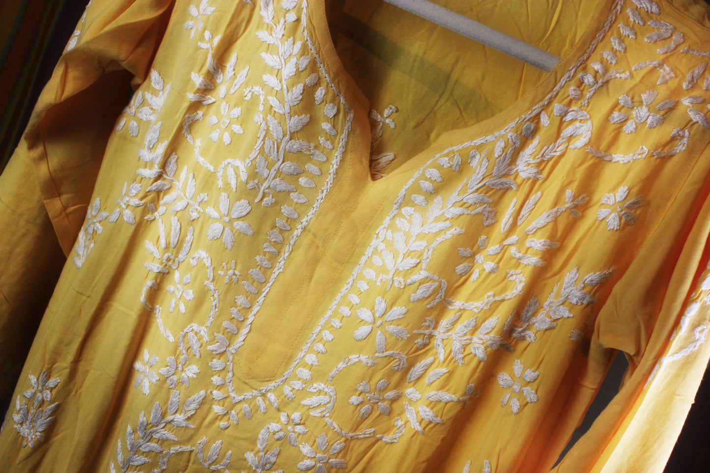 Chikankari Hand embroidery Modal Kurta
