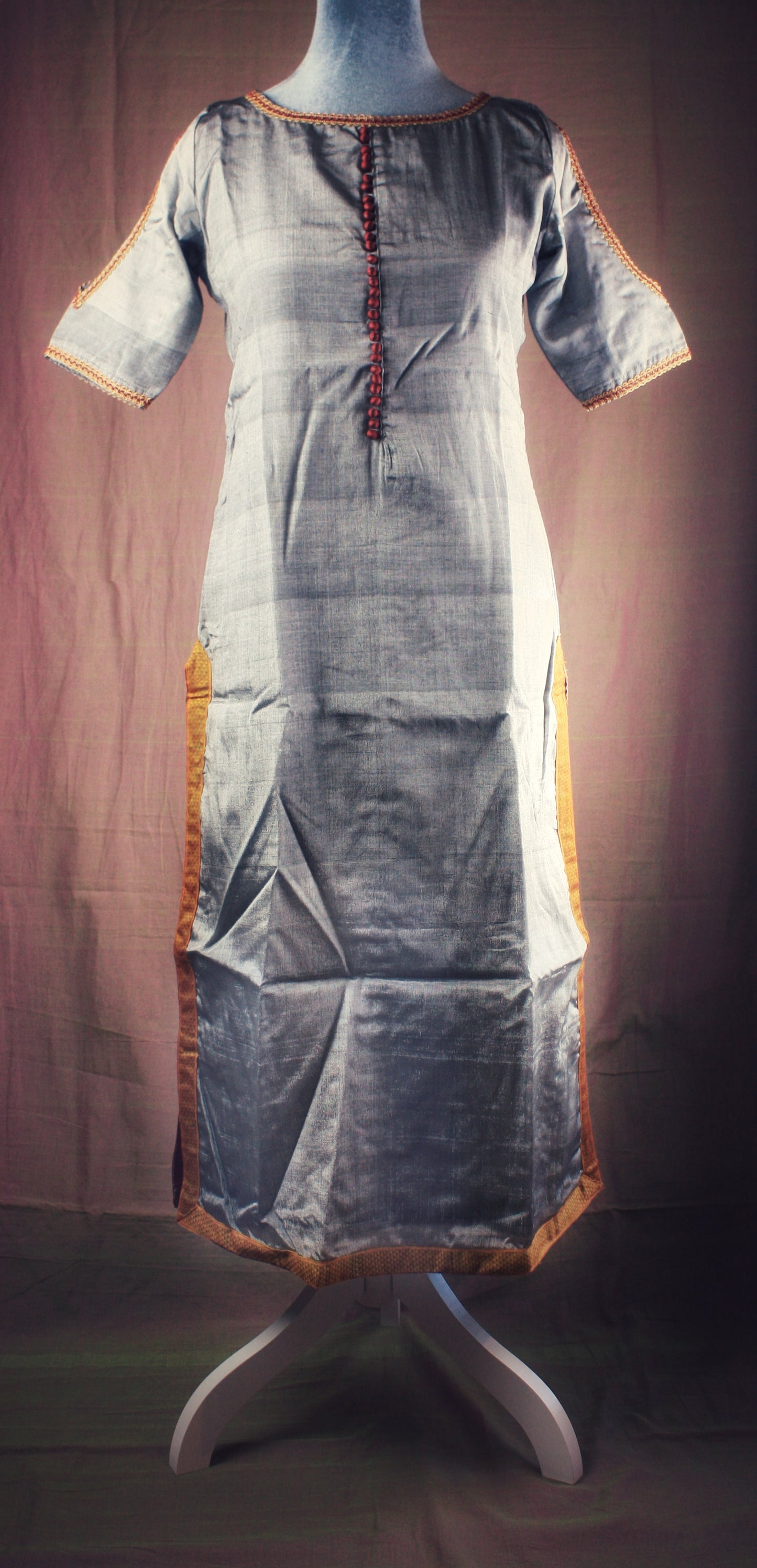 Cold shoulder Handloom Kurta