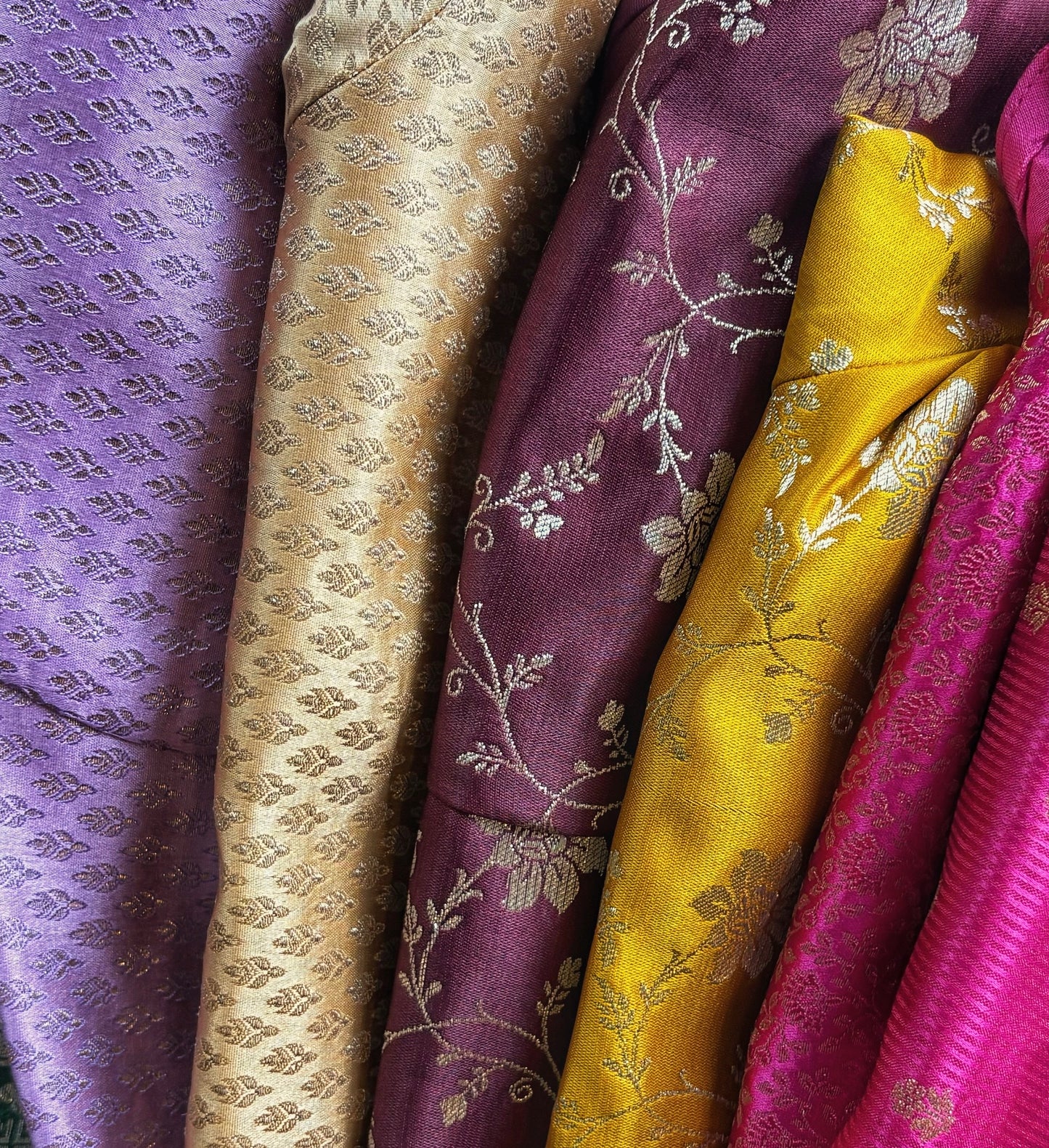 Banarasi Brocade Blouse - Beige/ Lavendar
