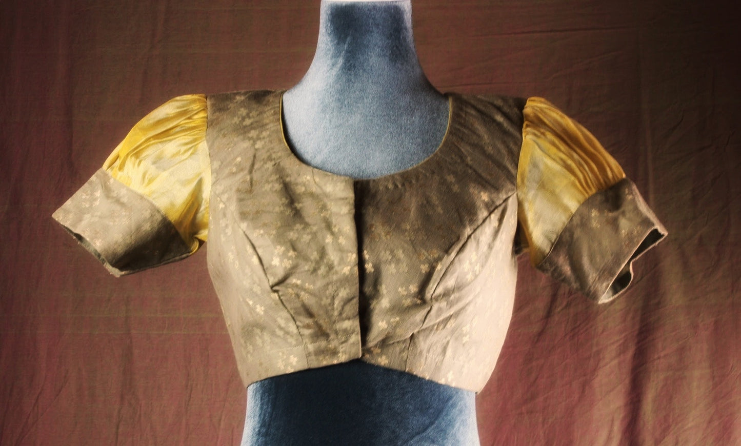 Silk Tissue Blouse Puffed sleeves