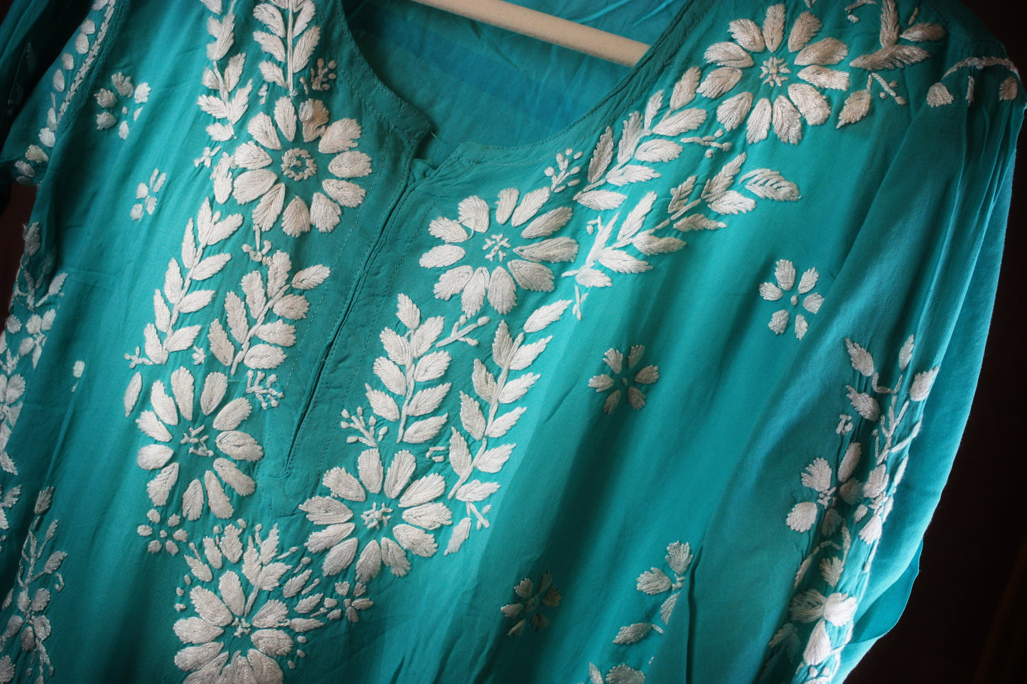 Chikankari Hand embroidery Modal Kurta