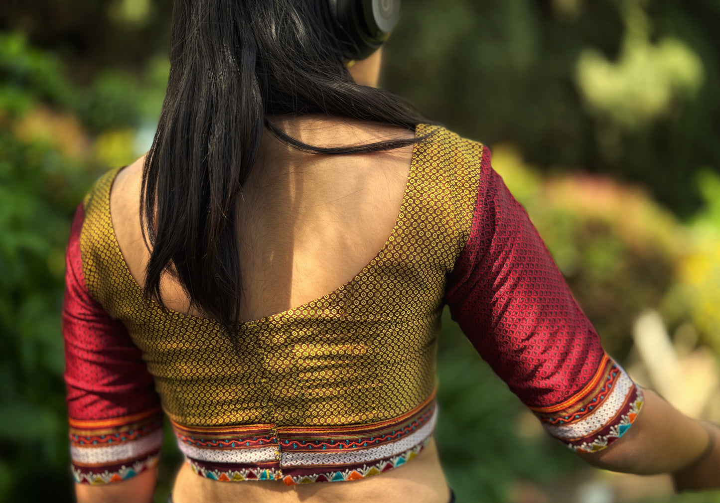 Khun Handloom Blouse with lambani hand embroidery