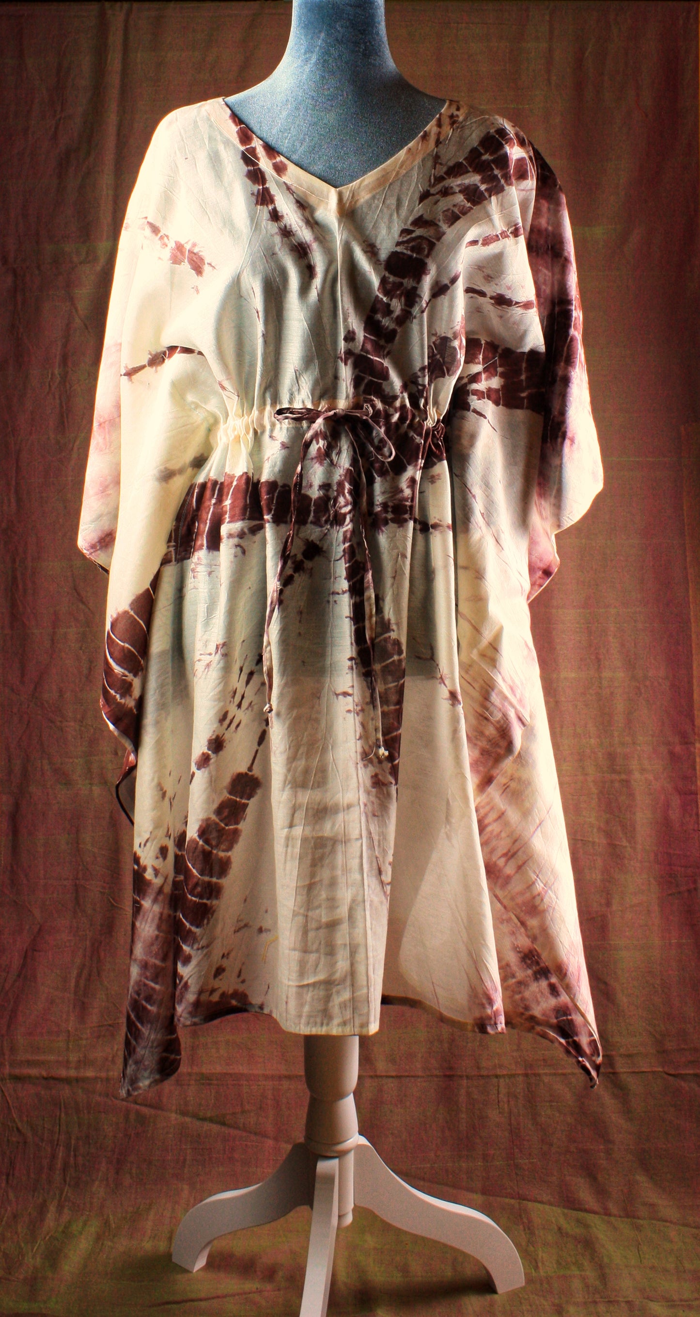 Shibori Silk Kaftan