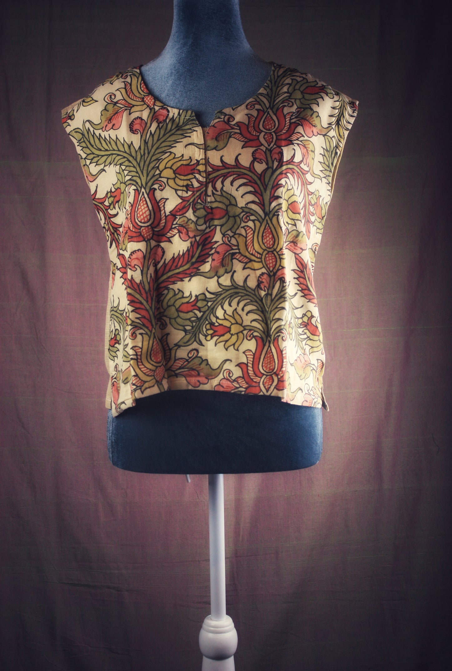 Hand Painted Kalamkari Crop top