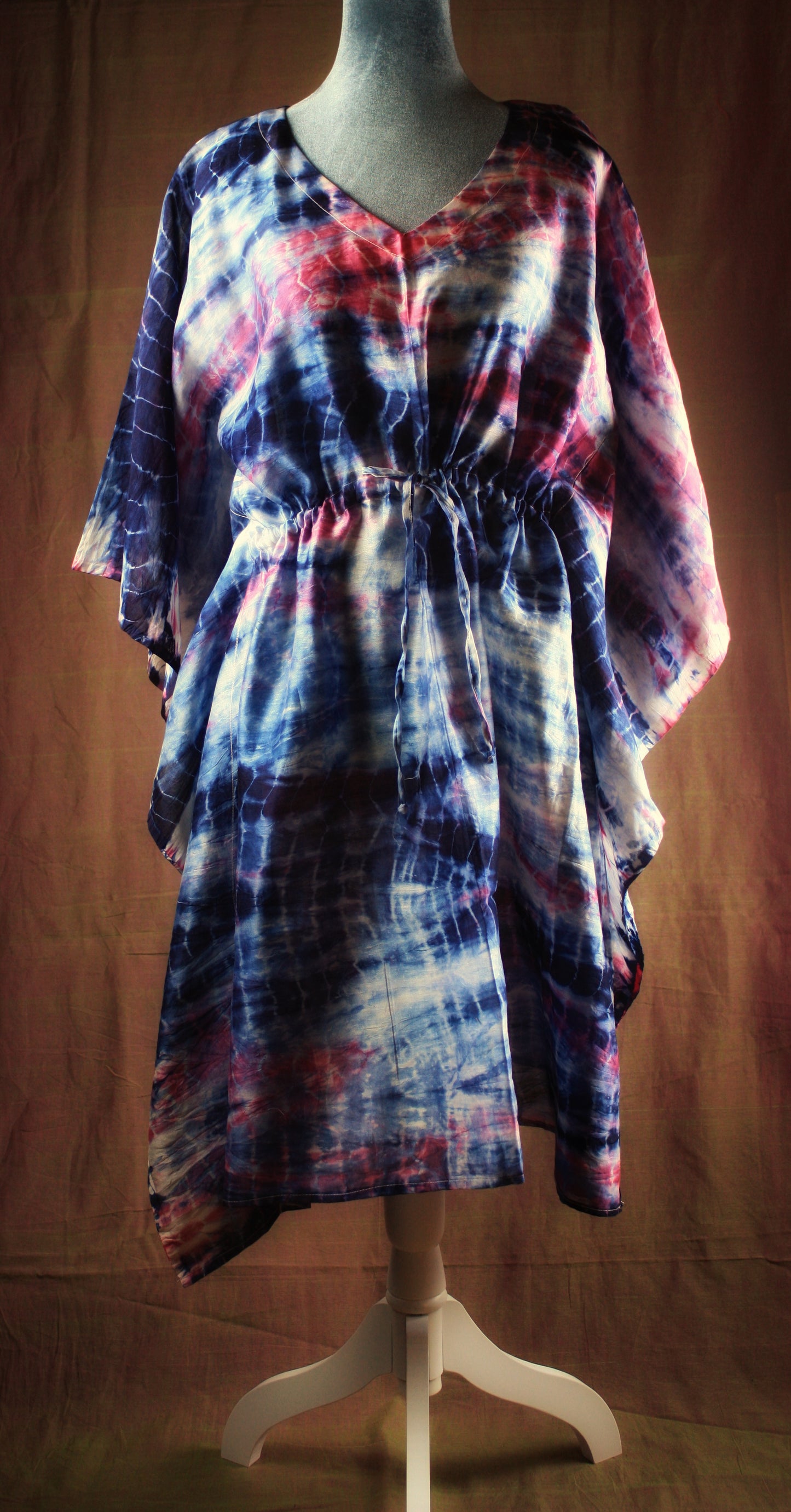Shibori Silk Kaftan