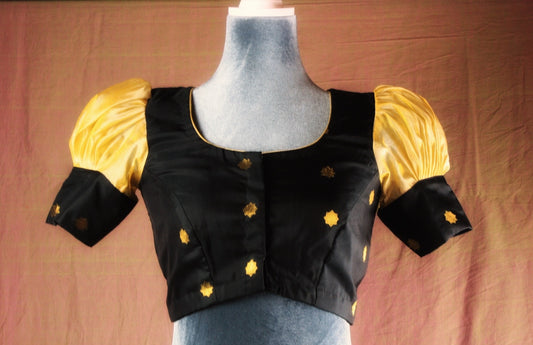Silk Tissue Blouse Puffed sleeves