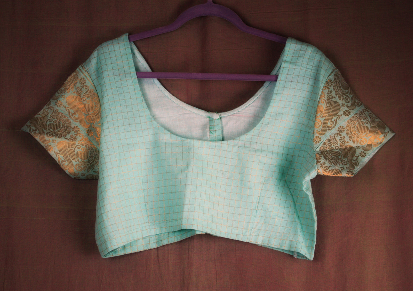 Sungudi Cotton Blouse - zari checks- many colors