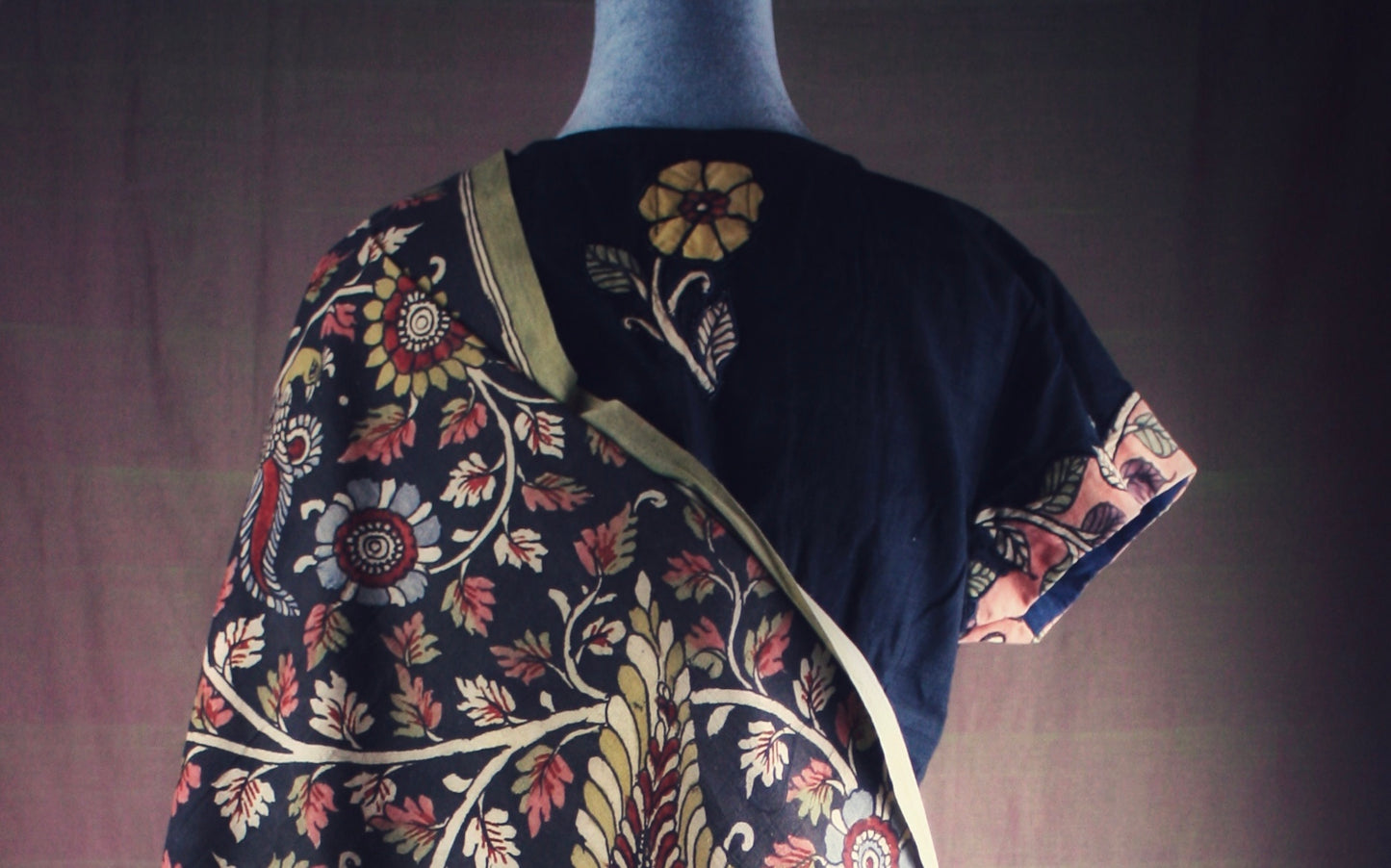 Kalamkari Patchwork Blouse - short sleeves