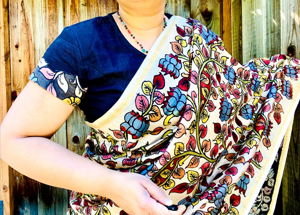 Kalamkari Patchwork Blouse - short sleeves