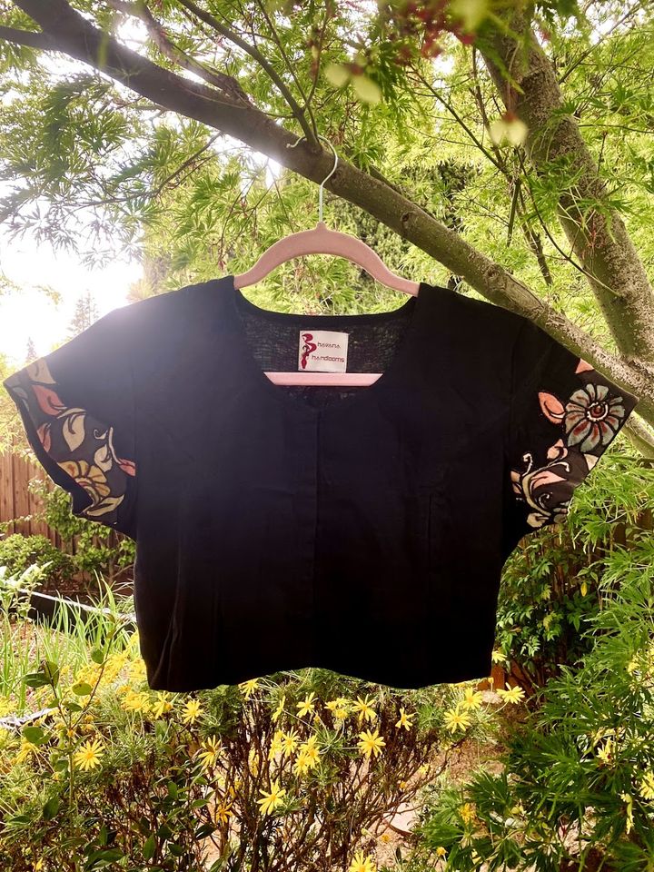 Kalamkari Patchwork Blouse - short sleeves
