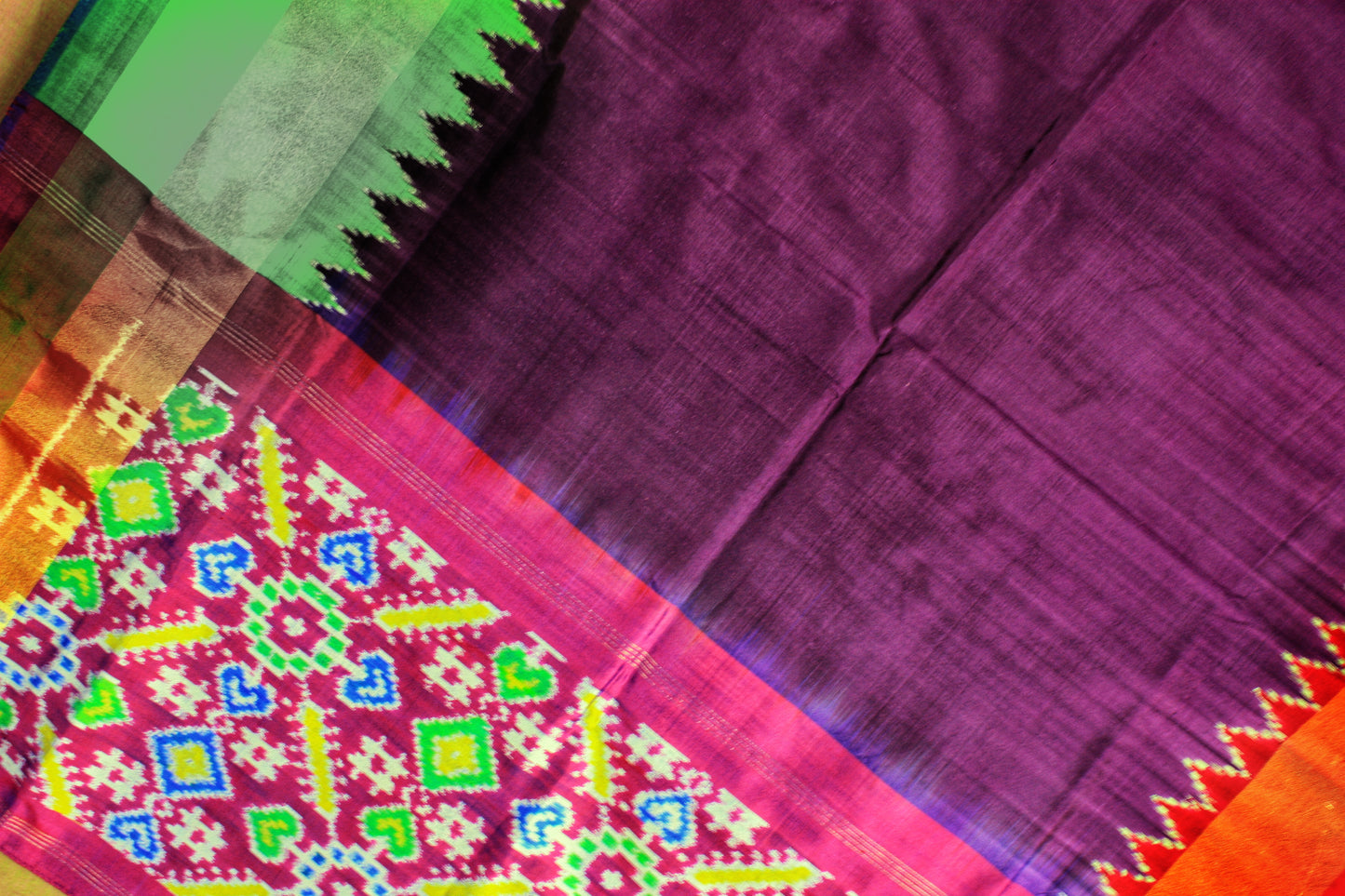 Pochampally Ikat Silk Dupatta - 2 colors