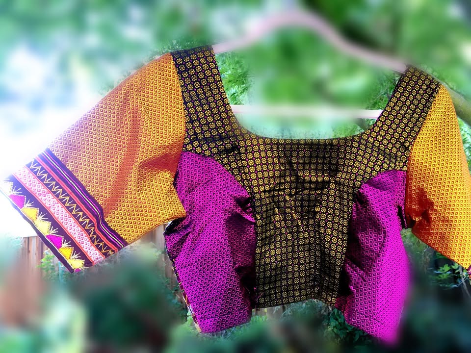Khun Handloom Blouse with lambani hand embroidery -old