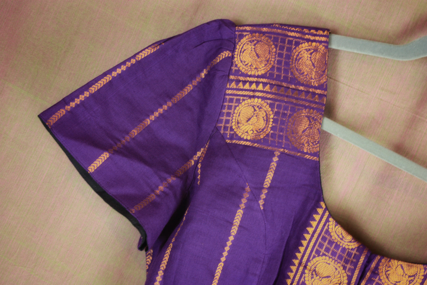 Sungudi Cotton Blouse -Tulip sleeves - many colors