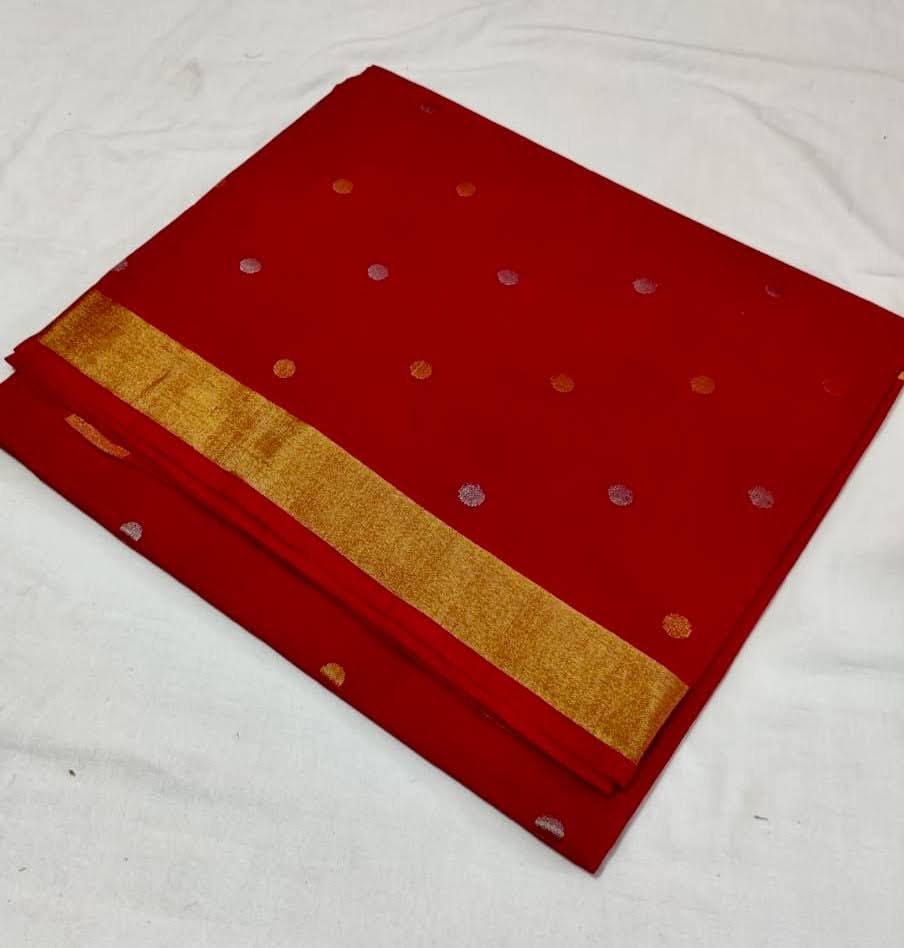 Venkatagiri Cotton Saree - Red