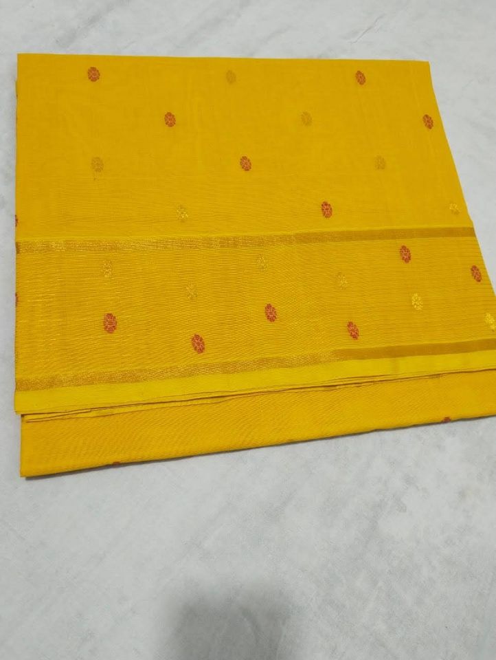 Venkatagiri Cotton Saree - Yellow/ floral