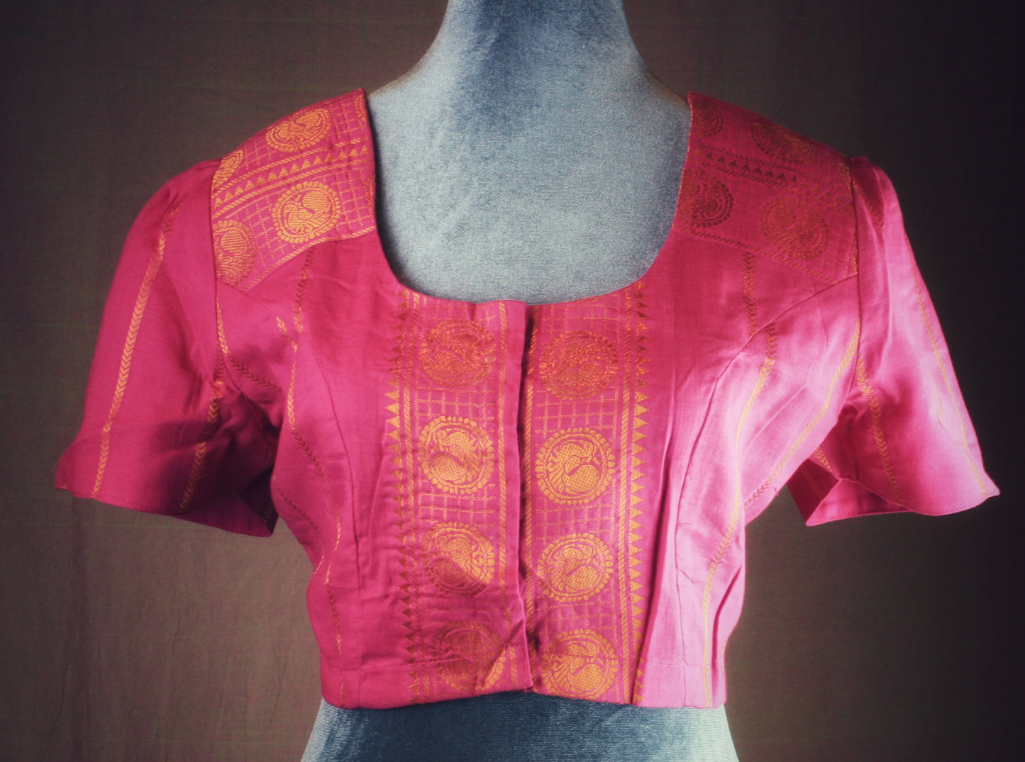 Sungudi Cotton Blouse -Tulip sleeves - many colors