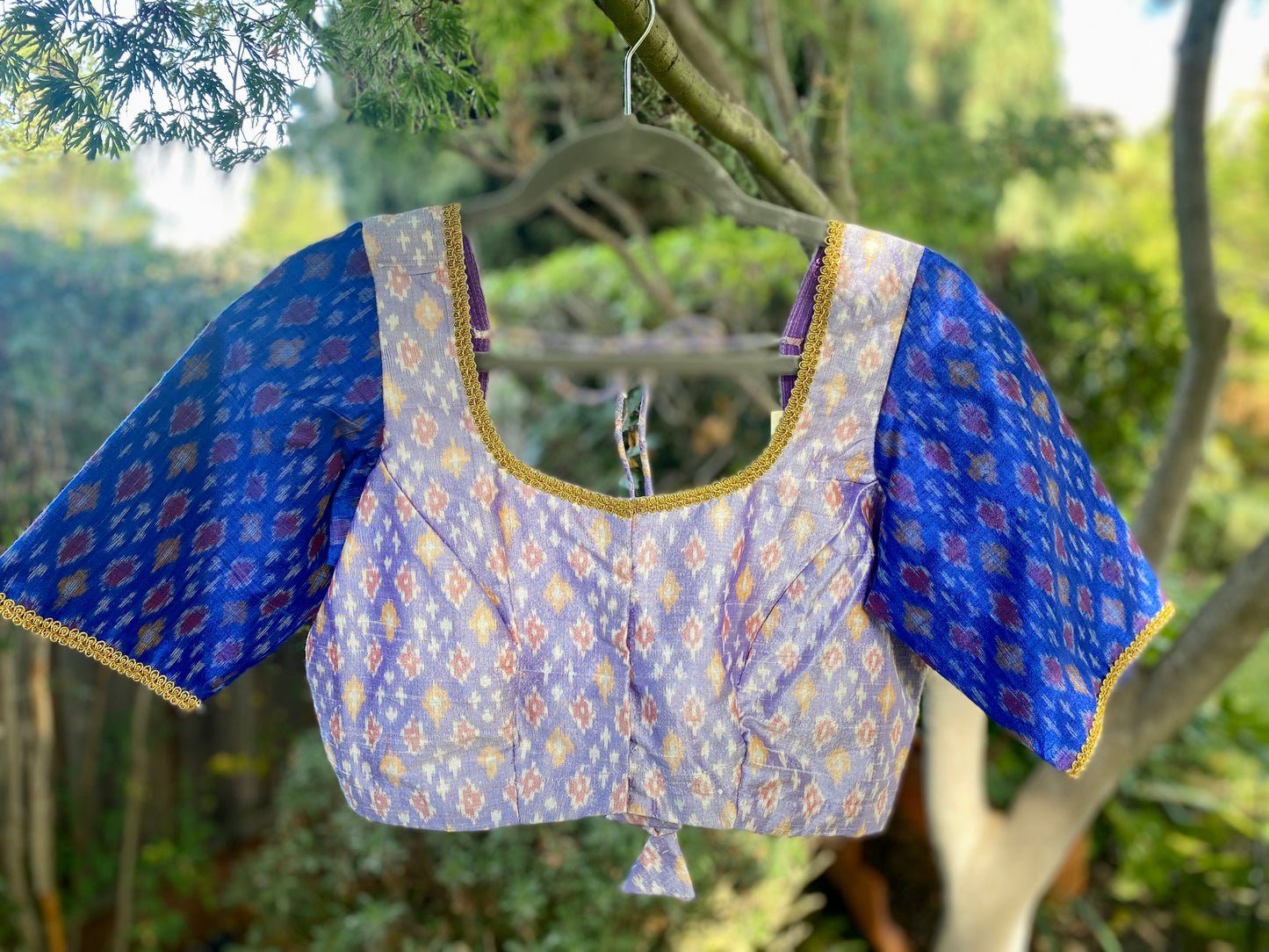 Raw Silk Blouse - Pochampally Ikat