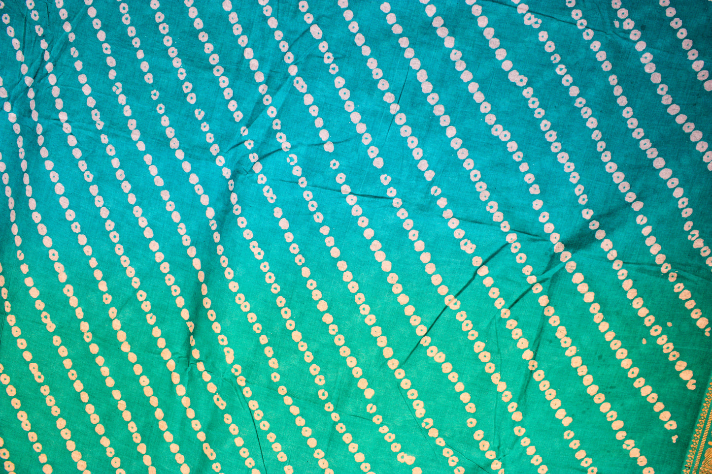 Sungudi Cotton Saree - Teal