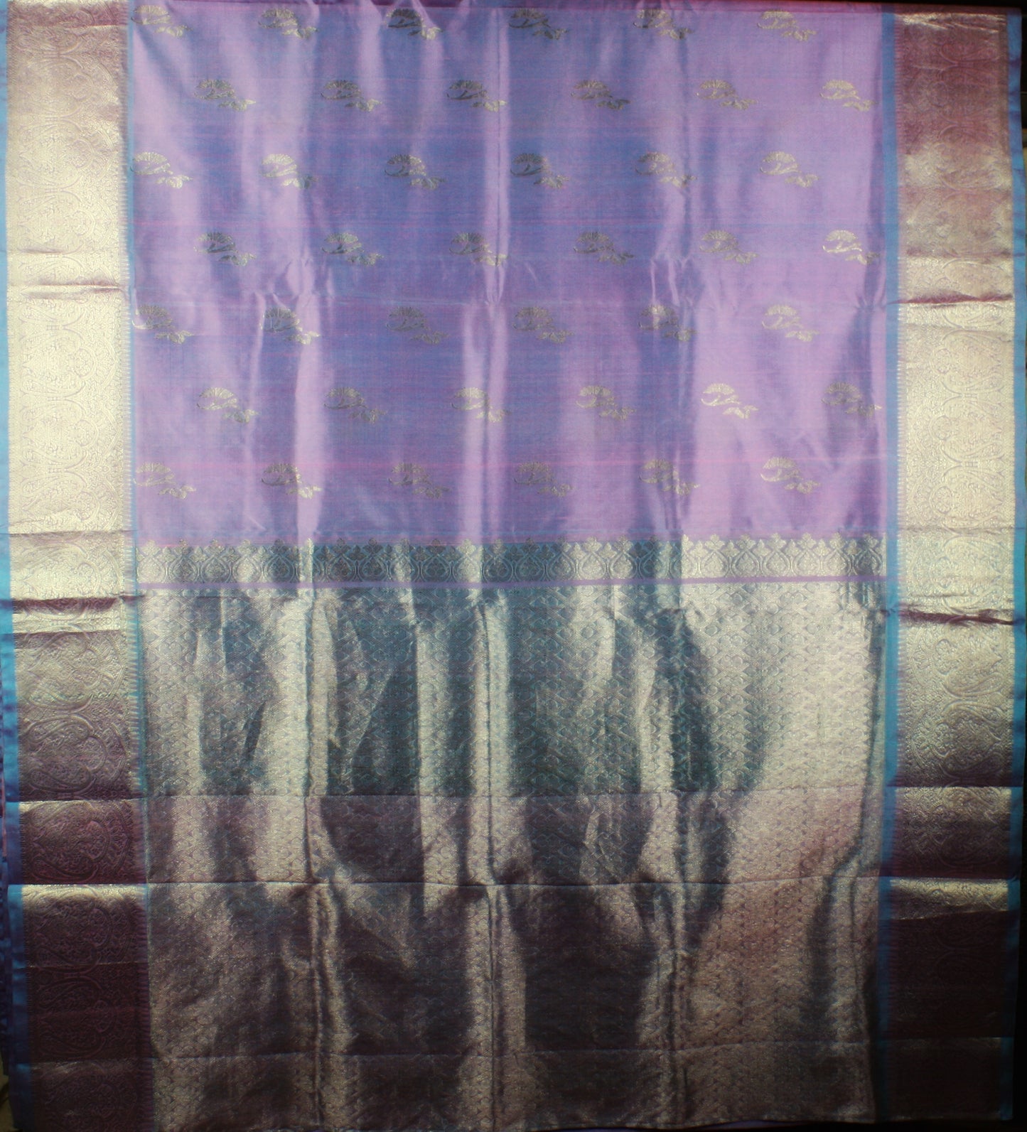 Venkatagiri Silk Saree - Lavender/ Powder Blue