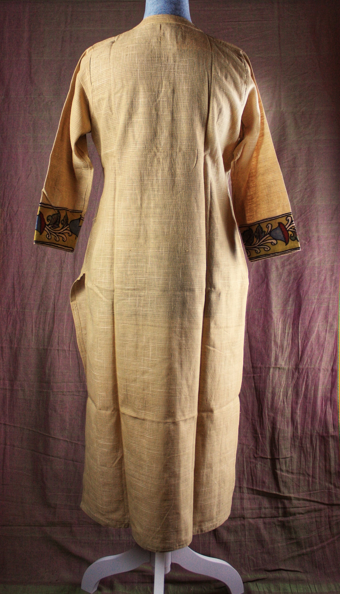 Khadi Kurta with Kalamkari Yoke