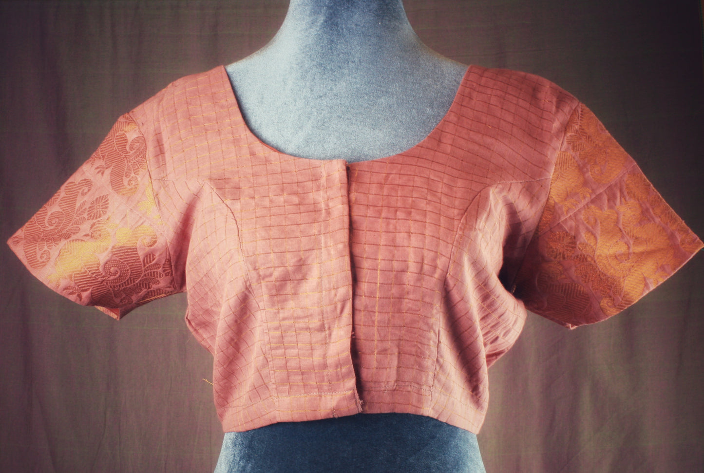 Sungudi Cotton Blouse - zari checks- many colors