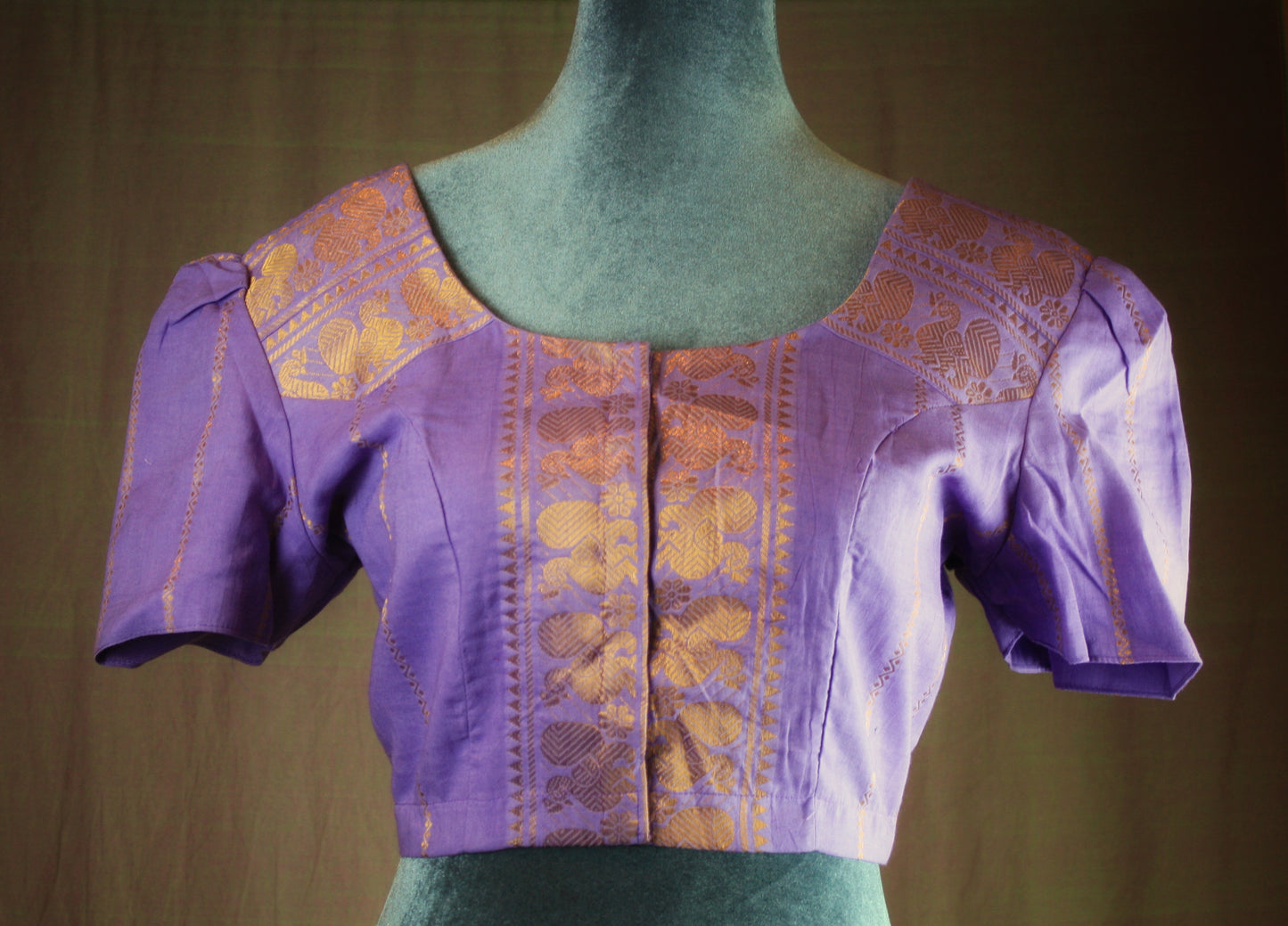 Sungudi Cotton Blouse -Tulip sleeves - many colors