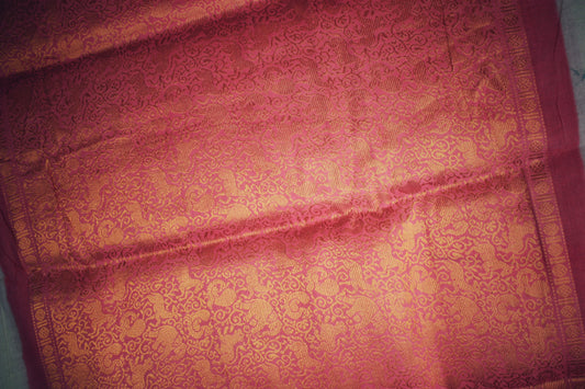 Sungudi Cotton Saree - Pink/ Off-white Vanasingaram