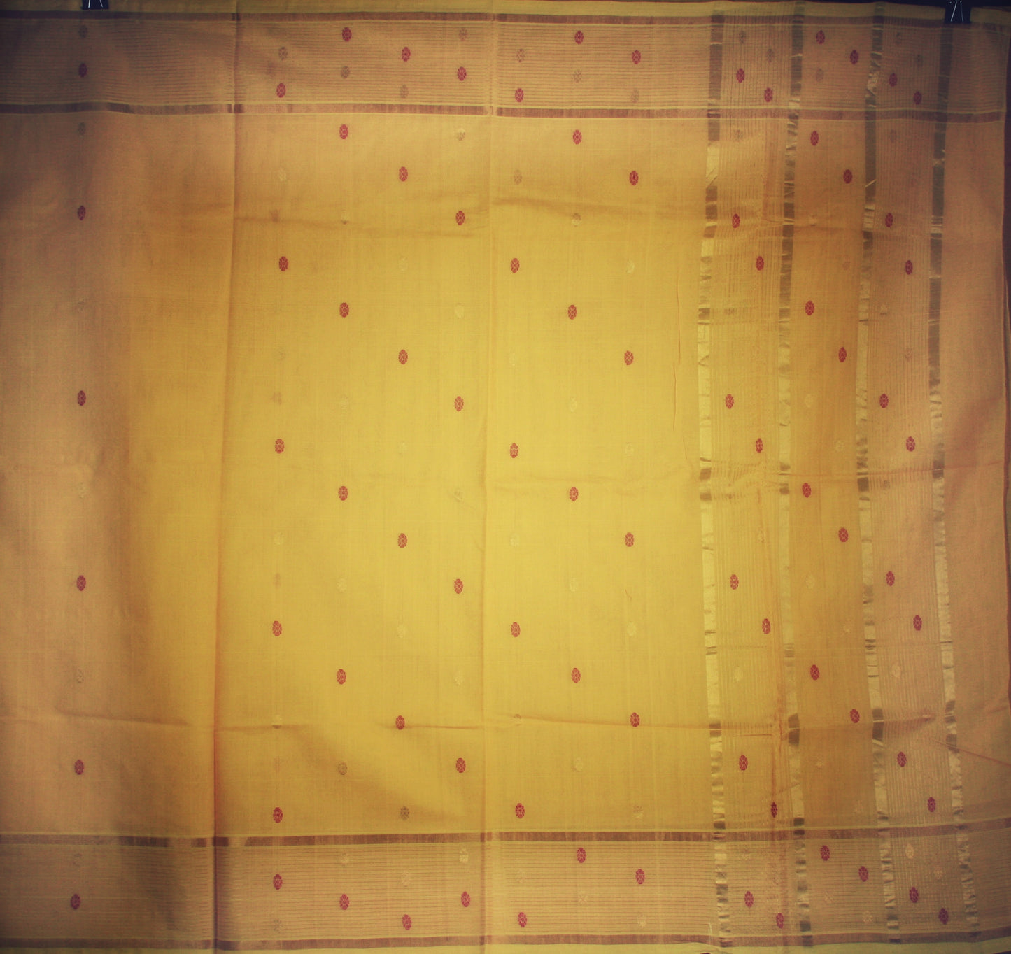 Venkatagiri Cotton Saree - Yellow/ floral