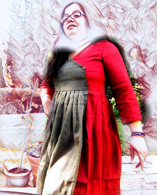 Wrap front Handloom Kurta