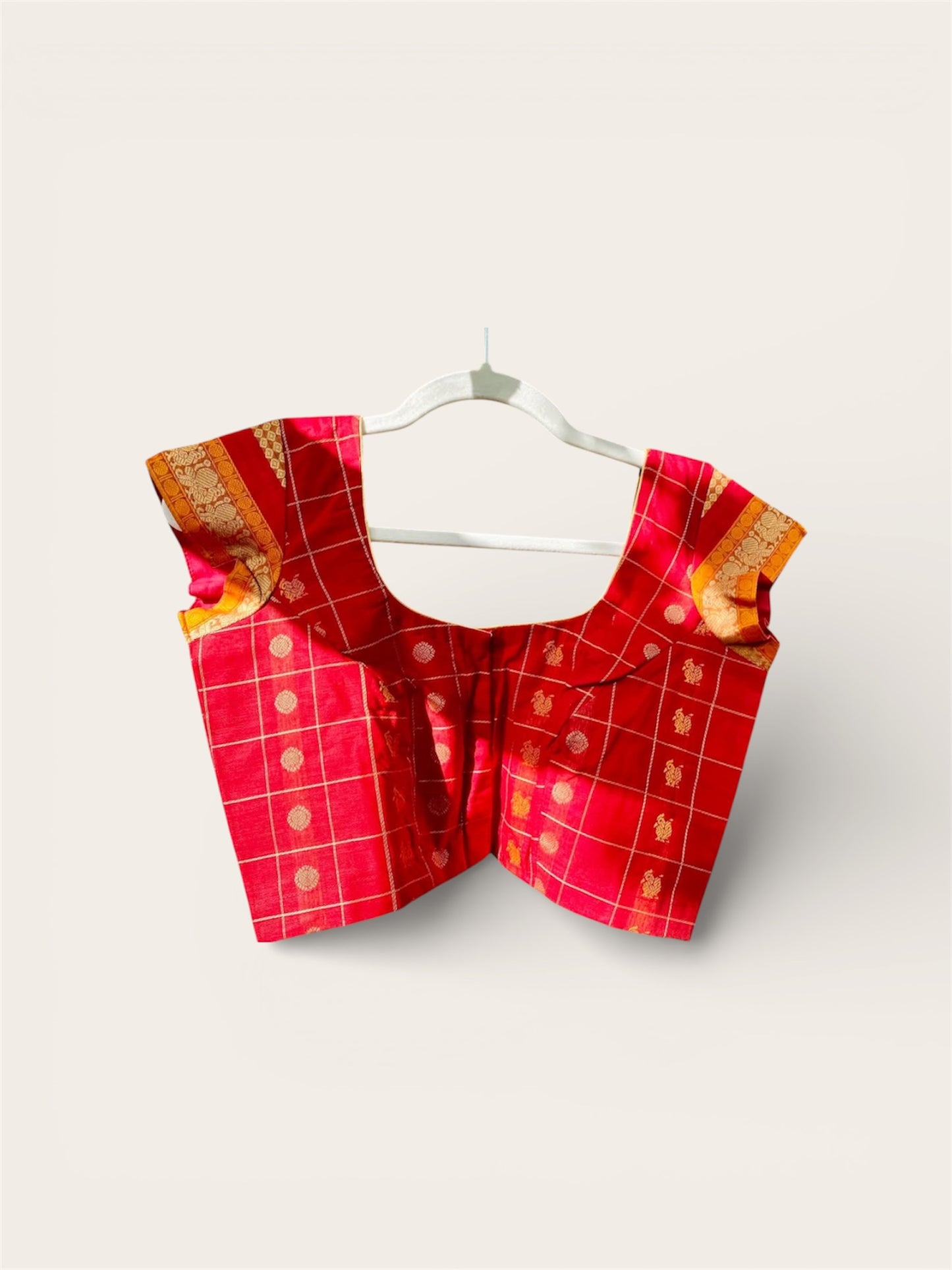 Kanjivaram Cotton Blouse - Red Ayiram butta