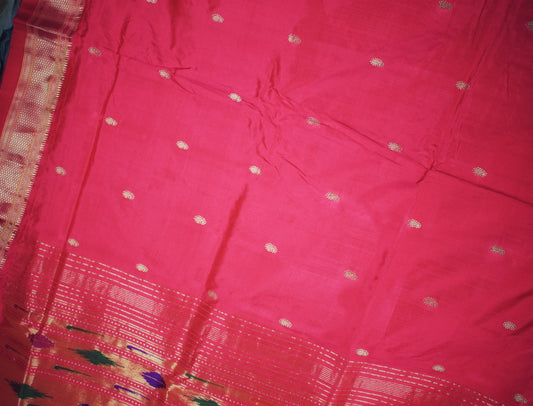 Paithani Handloom Silk Saree - Pink