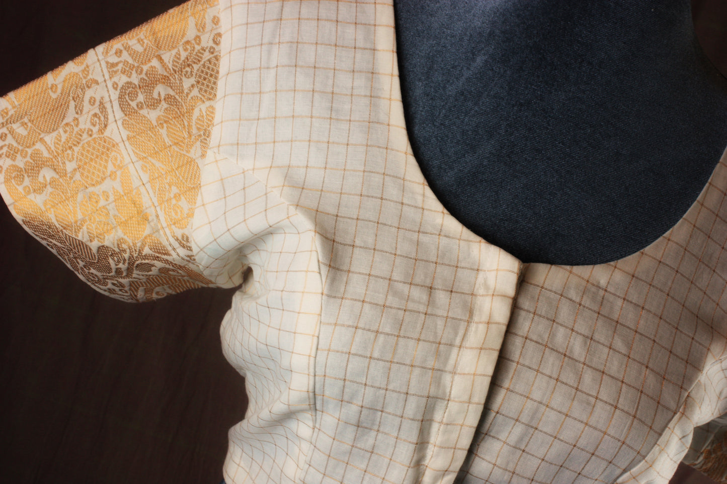 Sungudi Cotton Blouse - zari checks- many colors