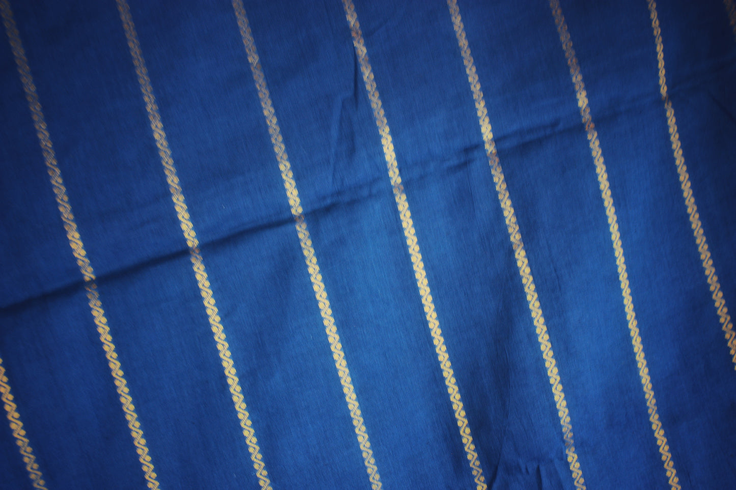 Sungudi Cotton Saree - Blue/ Rust