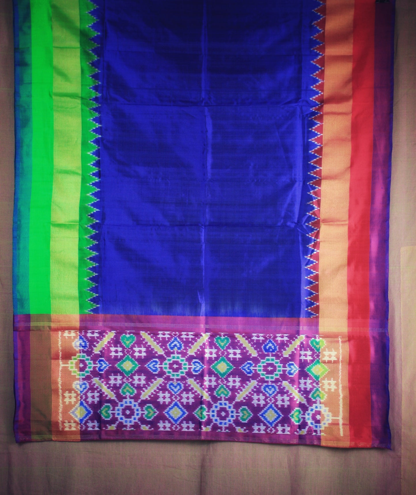 Pochampally Ikat Silk Dupatta - 2 colors