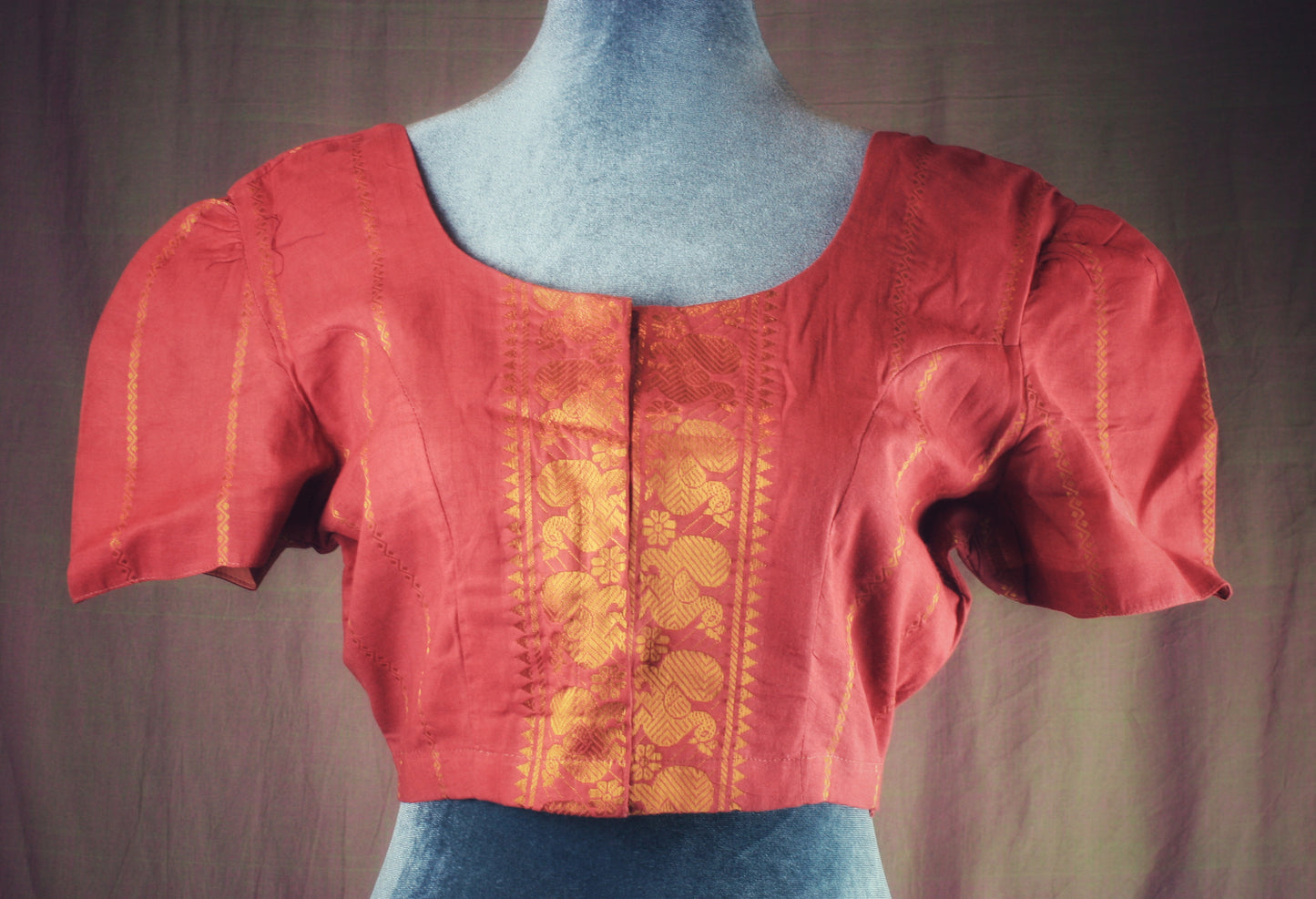 Sungudi Cotton Blouse -Tulip sleeves - many colors
