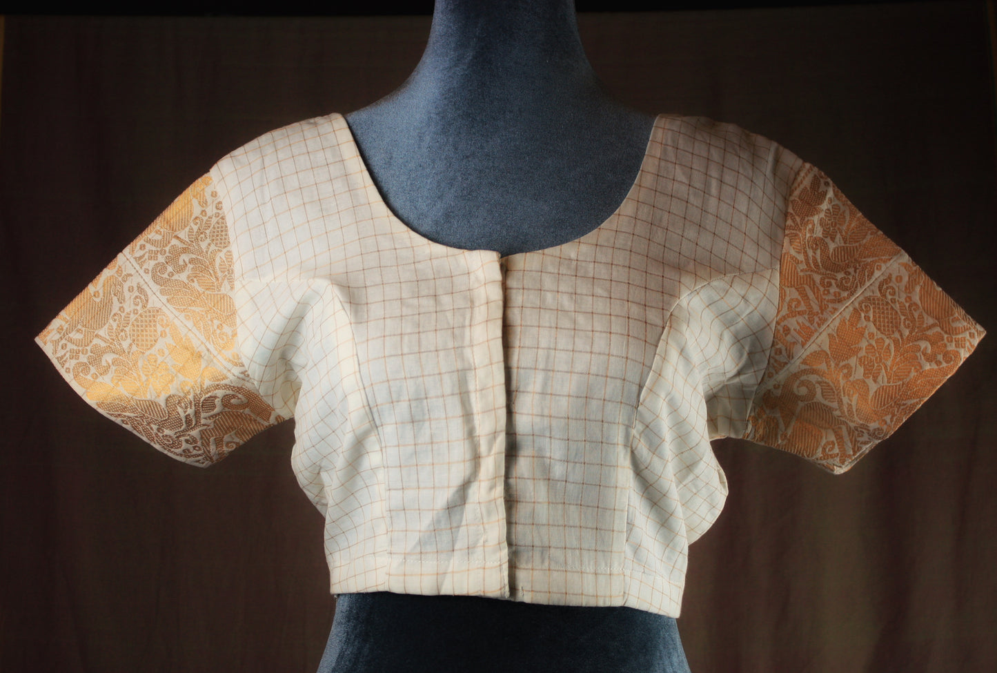 Sungudi Cotton Blouse - zari checks- many colors