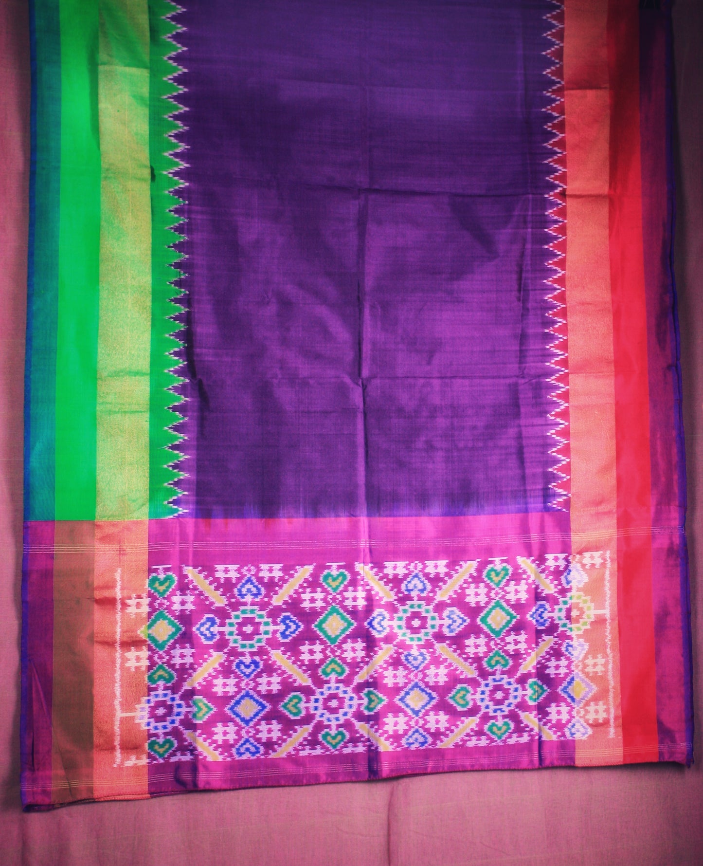 Pochampally Ikat Silk Dupatta - 2 colors