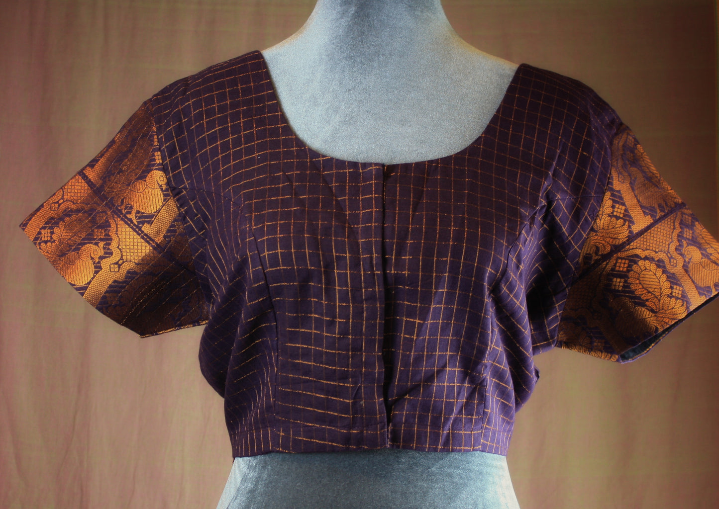Sungudi Cotton Blouse - zari checks- many colors