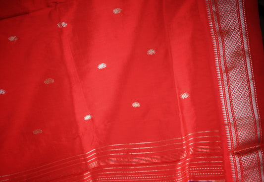 Paithani Handloom Silk Saree - Red